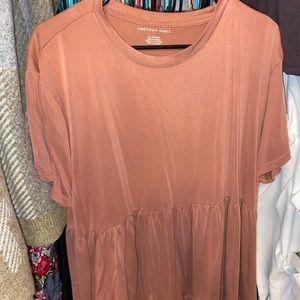 XL pink babydoll tee; American Eagle